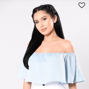 The Fashionista Top - Baby Blue